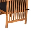 Kaila Outdoor Armchair Set of 2-Black Cushions-Natural Brown Wood