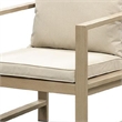 Beli Outdoor Armchair Set of 2-Washable Beige Covers-Natural Brown