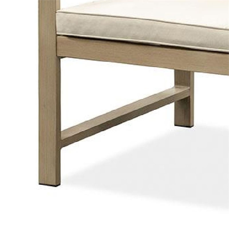 Beli Outdoor Armchair Set of 2-Washable Beige Covers-Natural Brown