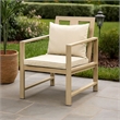 Beli Outdoor Armchair Set of 2-Washable Beige Covers-Natural Brown