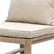 Beli Outdoor Side Chair Set of 2-Washable Beige Covers-Natural Brown