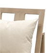 Beli Outdoor Side Chair Set of 2-Washable Beige Covers-Natural Brown
