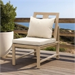 Beli Outdoor Side Chair Set of 2-Washable Beige Covers-Natural Brown