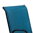 Feli Outdoor Stacking Chair Set of 2-Blue Mesh Fabric-Black Metal