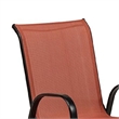 Feli Outdoor Stacking Chair Set of 2-Red Mesh Fabric-Black Metal