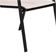 Feli Outdoor Stacking Chair Set of 2-Beige Mesh Fabric-Black Metal