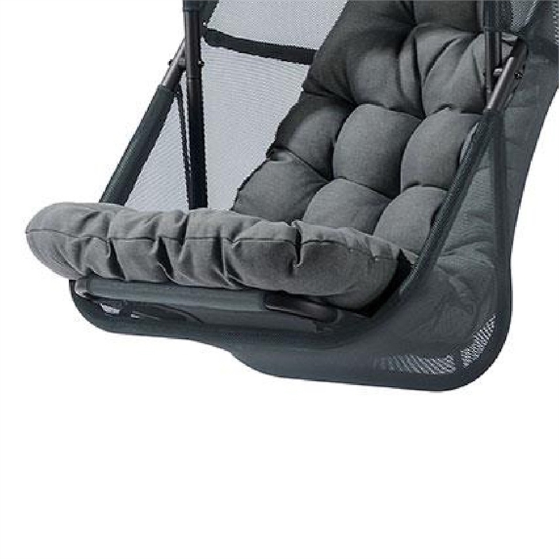Bery Patio Hanging Swing Chair-Cushioned Dark Gray Mesh
