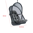 Bery Patio Hanging Swing Chair-Cushioned Dark Gray Mesh