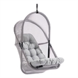 Bery Patio Hanging Swing Chair-Cushioned Light Gray Mesh