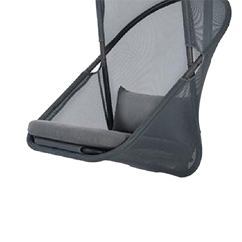 Cery Outdoor Hanging Swing Chair-Cushioned Dark Gray Mesh