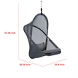 Cery Outdoor Hanging Swing Chair-Cushioned Dark Gray Mesh