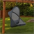 Cery Outdoor Hanging Swing Chair-Cushioned Dark Gray Mesh