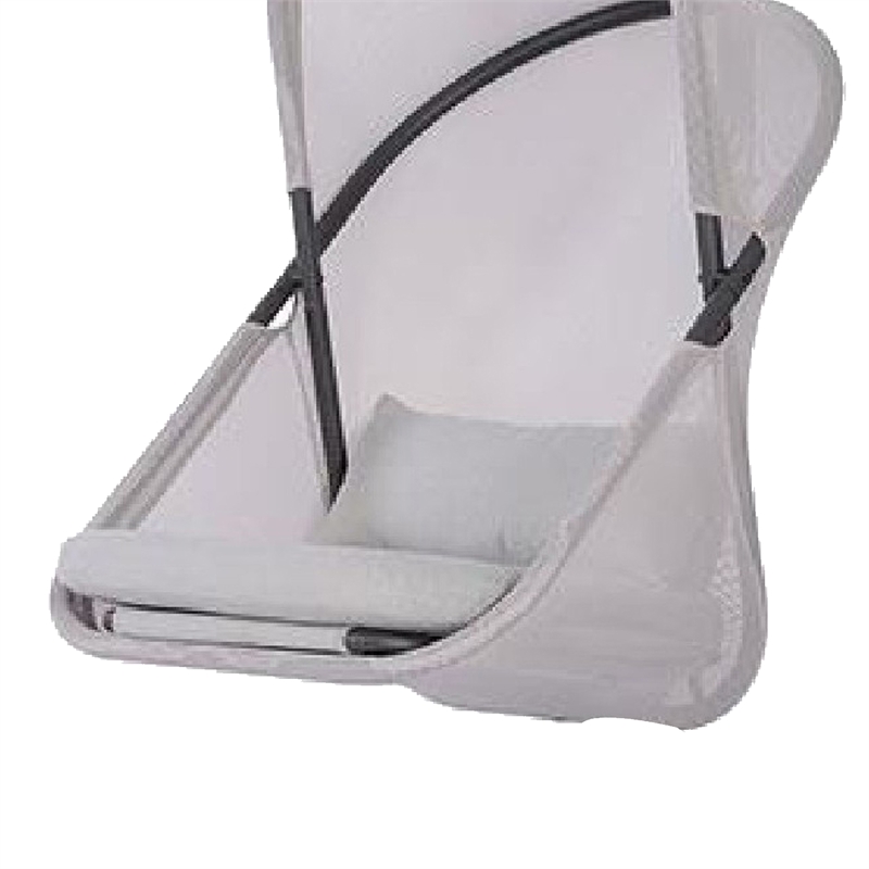 Cery Outdoor Hanging Swing Chair-Cushioned Light Gray Mesh