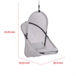 Cery Outdoor Hanging Swing Chair-Cushioned Light Gray Mesh