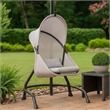 Cery Outdoor Hanging Swing Chair-Cushioned Light Gray Mesh