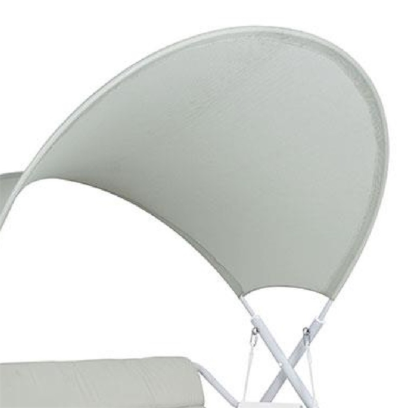 Diz Outdoor Hanging  Double Swing Sofa Chair-White Powder Coated Steel