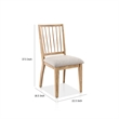 Lucas Dining Side Chair Set of 2-Slatted Back-Natural Brown Wood