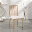 Lucas Dining Side Chair Set of 2-Slatted Back-Natural Brown Wood
