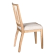 Lucas Dining Side Chair Set of 2-Slatted Back-Natural Brown Wood