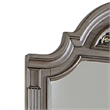 Recus Dresser Mirror-49 Inch Floral Arched Shape-Gray Solid Wood