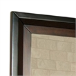 Nera Dresser Mirror-38 Inch Dark Walnut Brown and Black Solid Wood