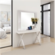 Gely Dresser Mirror-46 Inch Glossy White Lacquer-Solid Wood Frame