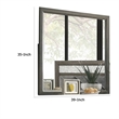 Lito Dresser Vanity Mirror-39 Inch Stylish Modern Gray Wood Frame