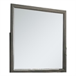 Lito Dresser Vanity Mirror-39 Inch Stylish Modern Gray Wood Frame