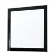Ryla Dresser Vanity Mirror-38 Inch Square Frame-Black Solid Wood