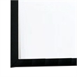 Ryla Dresser Vanity Mirror-38 Inch Square Frame-Black Solid Wood