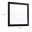 Ryla Dresser Vanity Mirror-38 Inch Square Frame-Black Solid Wood