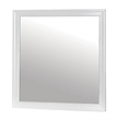 Ryla Dresser Vanity Mirror-38 Inch Square Frame-White Solid Wood