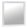 Ryla Dresser Vanity Mirror-38 Inch Square Frame-White Solid Wood