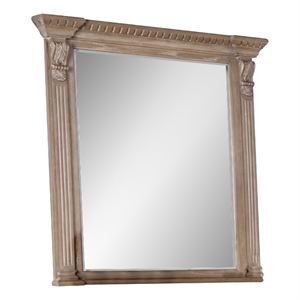 Reven Dresser Mirror-Beveled Glass-Weathered Oak Solid Wood-46 Inch
