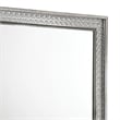 Cyl 36 x 41 Dresser Mirror with Scale Molding Trim-Metallic Gray Wood
