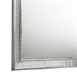Cyl 36 x 41 Dresser Mirror with Scale Molding Trim-Metallic Gray Wood