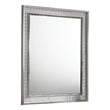 Cyl 36 x 41 Dresser Mirror with Scale Molding Trim-Metallic Gray Wood