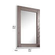 Stav 40 Inch Wall Mirror-Rustic White Solid Wood Rectangular Frame