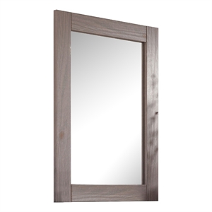 Stav 40 Inch Wall Mirror-Rustic White Solid Wood Rectangular Frame