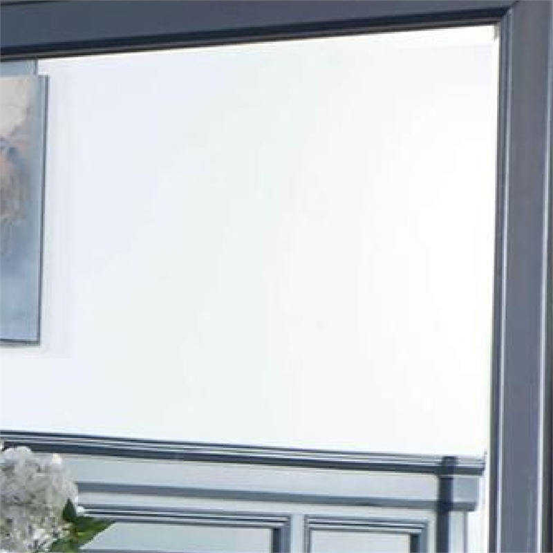 Zeny Dresser Mirror-40 Inch Rectangular-Slate Blue Solid Wood Frame