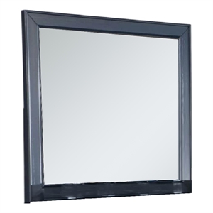 Zeny Dresser Mirror-40 Inch Rectangular-Slate Blue Solid Wood Frame