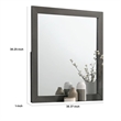 Aliso Dresser Mirror-Modern Metallic Gray Solid Wood Frame-38 Inch