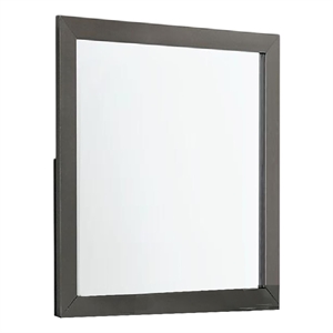 Aliso Dresser Mirror-Modern Metallic Gray Solid Wood Frame-38 Inch
