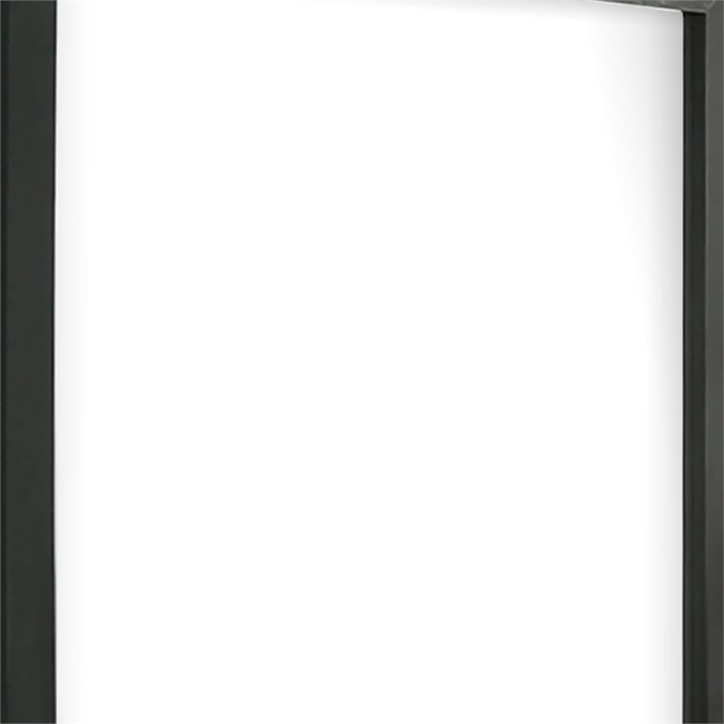 Lati Dresser Mirror-Beveled Glass-Black Wood-40 Inch Square