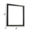 Lati Dresser Mirror-Beveled Glass-Black Wood-40 Inch Square