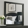 Lati Dresser Mirror-Beveled Glass-Black Wood-40 Inch Square