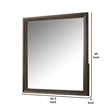 Fel Dresser Mirror-Beveled Glass-Dark Brown Wood Frame-44x45