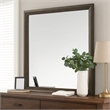 Fel Dresser Mirror-Beveled Glass-Dark Brown Wood Frame-44x45