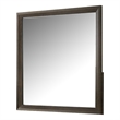 Fel Dresser Mirror-Beveled Glass-Dark Brown Wood Frame-44x45