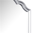 Eleena Dresser Mirror-Beveled Glass-Silver Solid Wood Frame-41x42